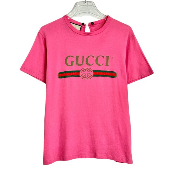 Authentic GUCCI Sequin Collar Pink T-shirt - Picture 3 of 10